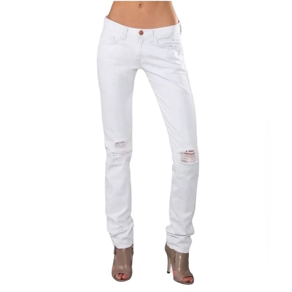 J Brand White Jeans Ginza Cigarette Style Fall Women Size 25 NWT NEW - Picture 1 of 11